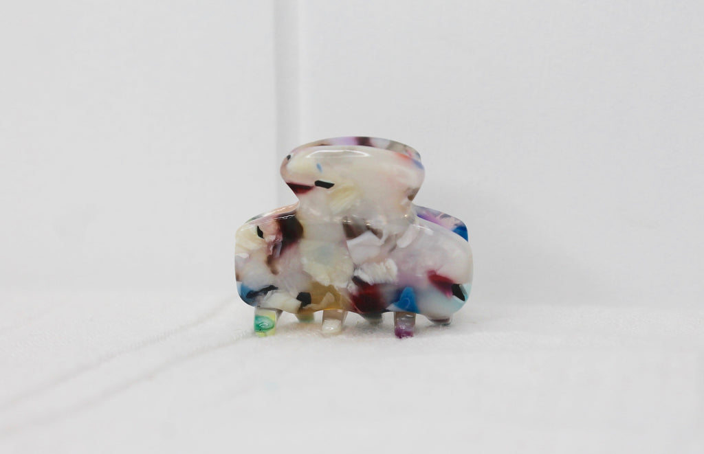 Rainbow Marble Claw Clip Tiny
