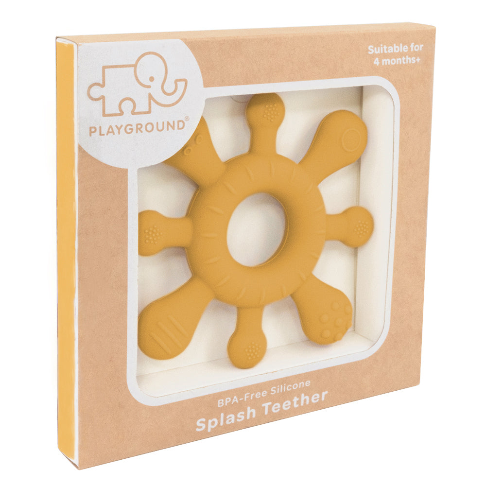 Mustard Silicone Splash Teether