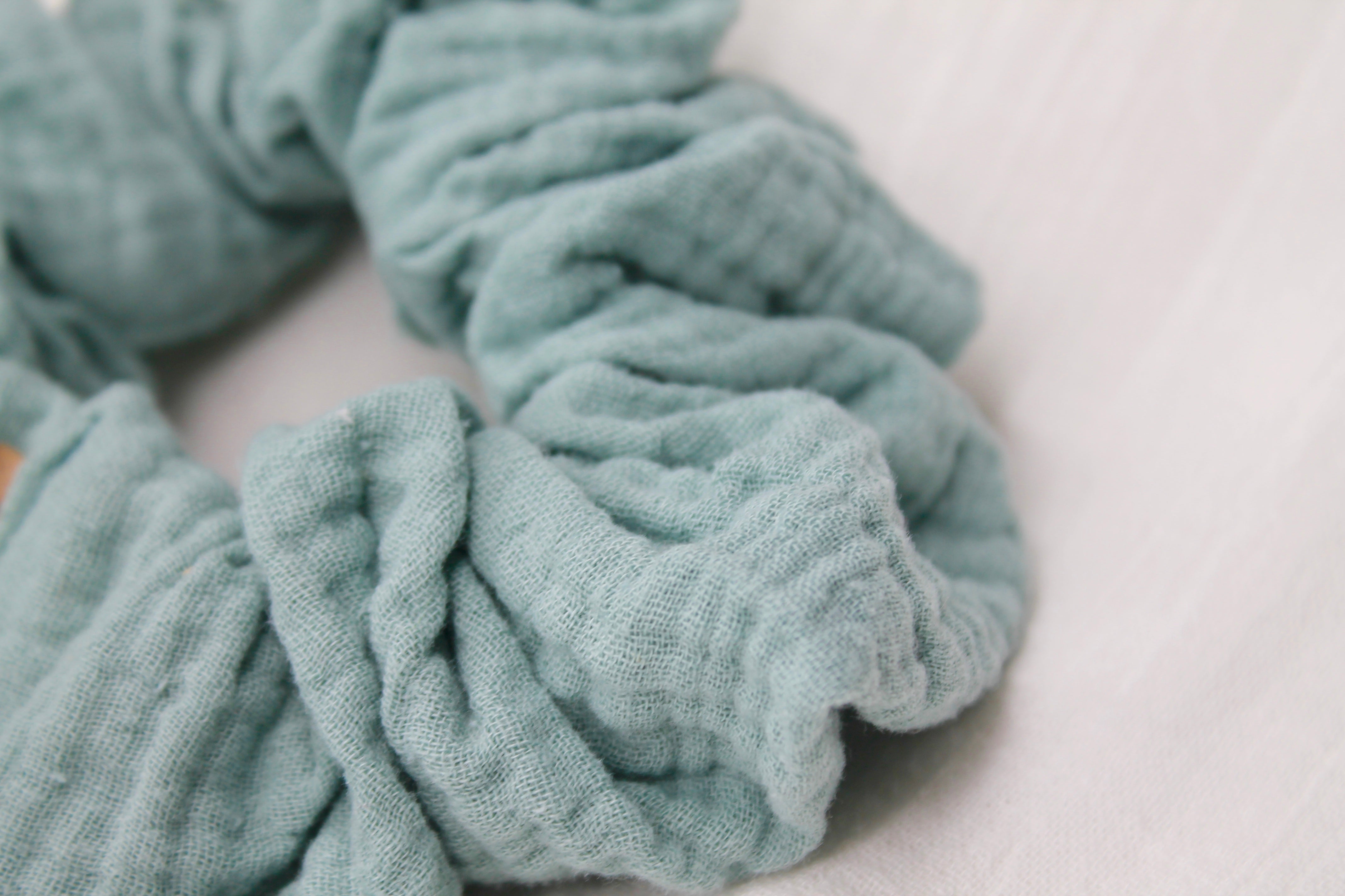 Mini Ocean Double Cloth Scrunchie