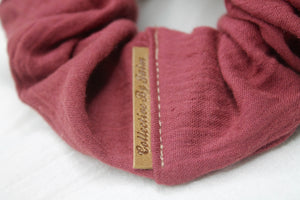 Medium Raspberry Double Cloth Scrunchie