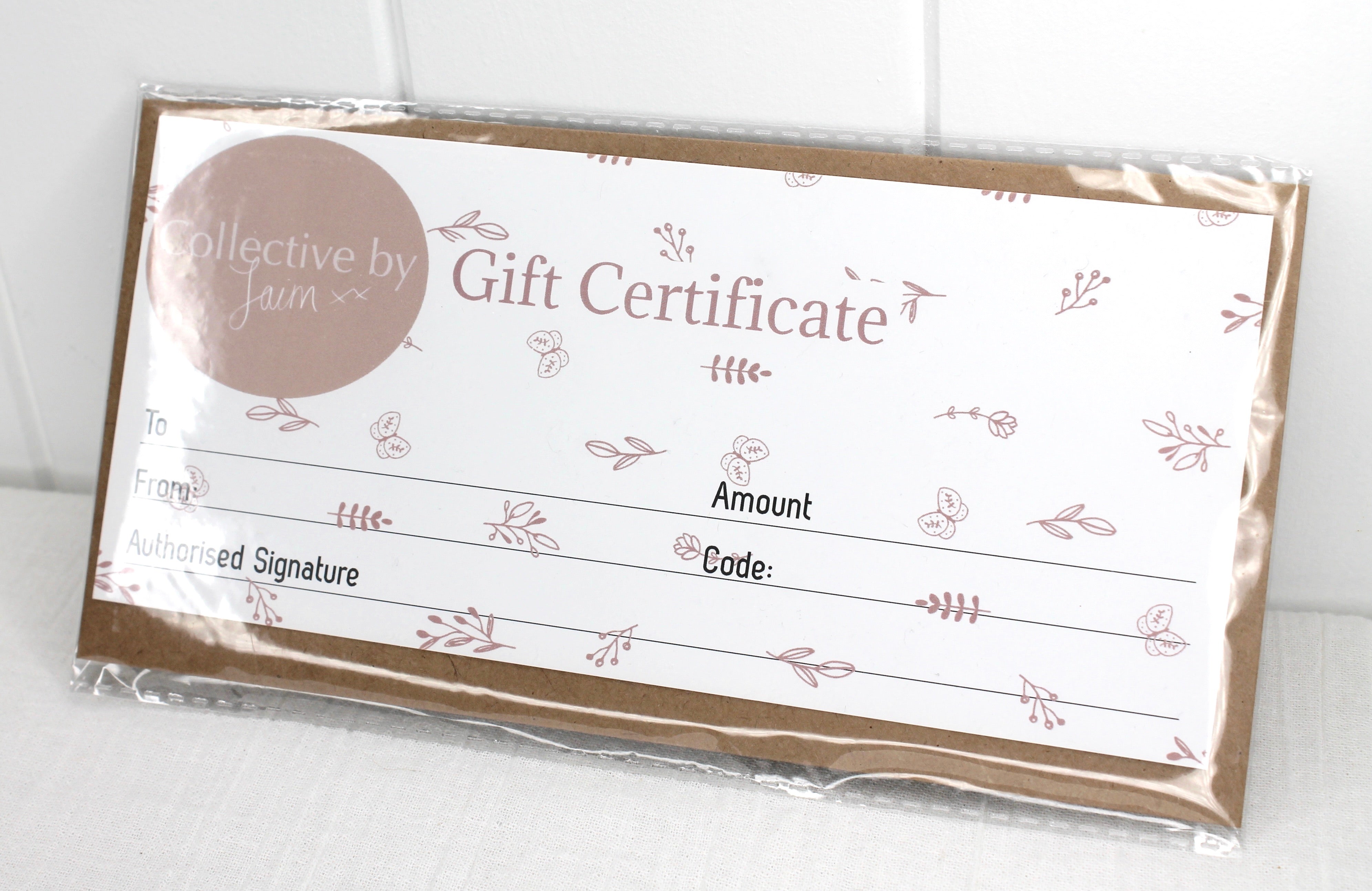 Collective By Jaim Cardboard Gift Voucher