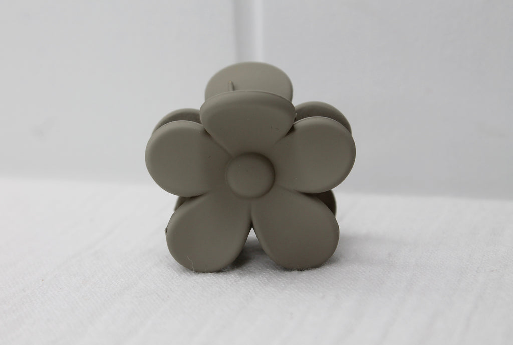 Taupe Daisy Claw Clip Mini