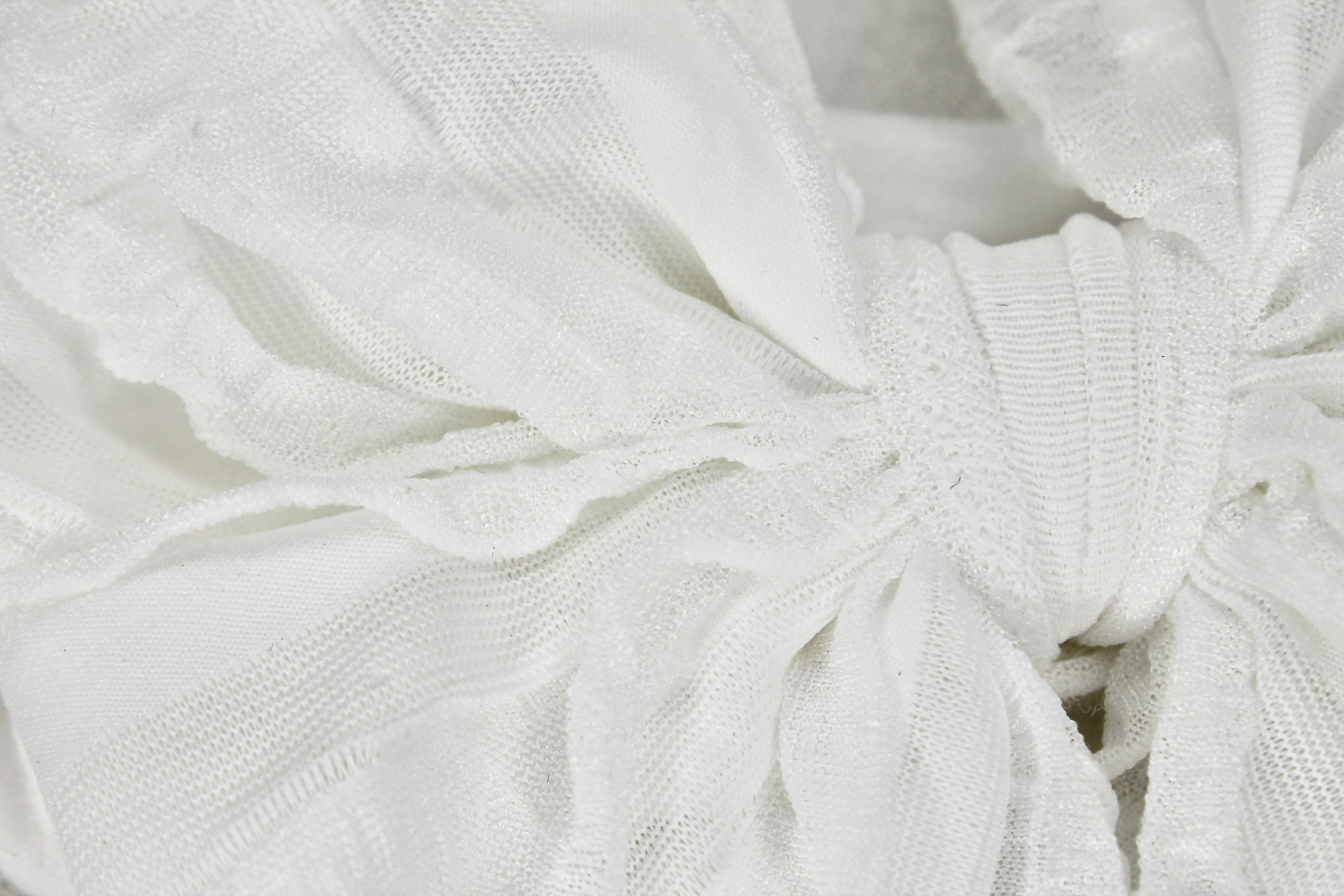 Big Ruffle Bow Newborn / Baby Headband White