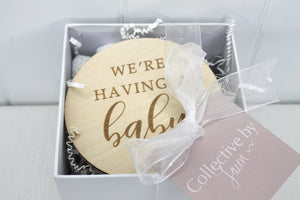 Neutral Baby Announcement Gift Box