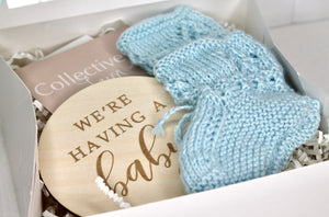 Blue Baby Announcement Gift Box