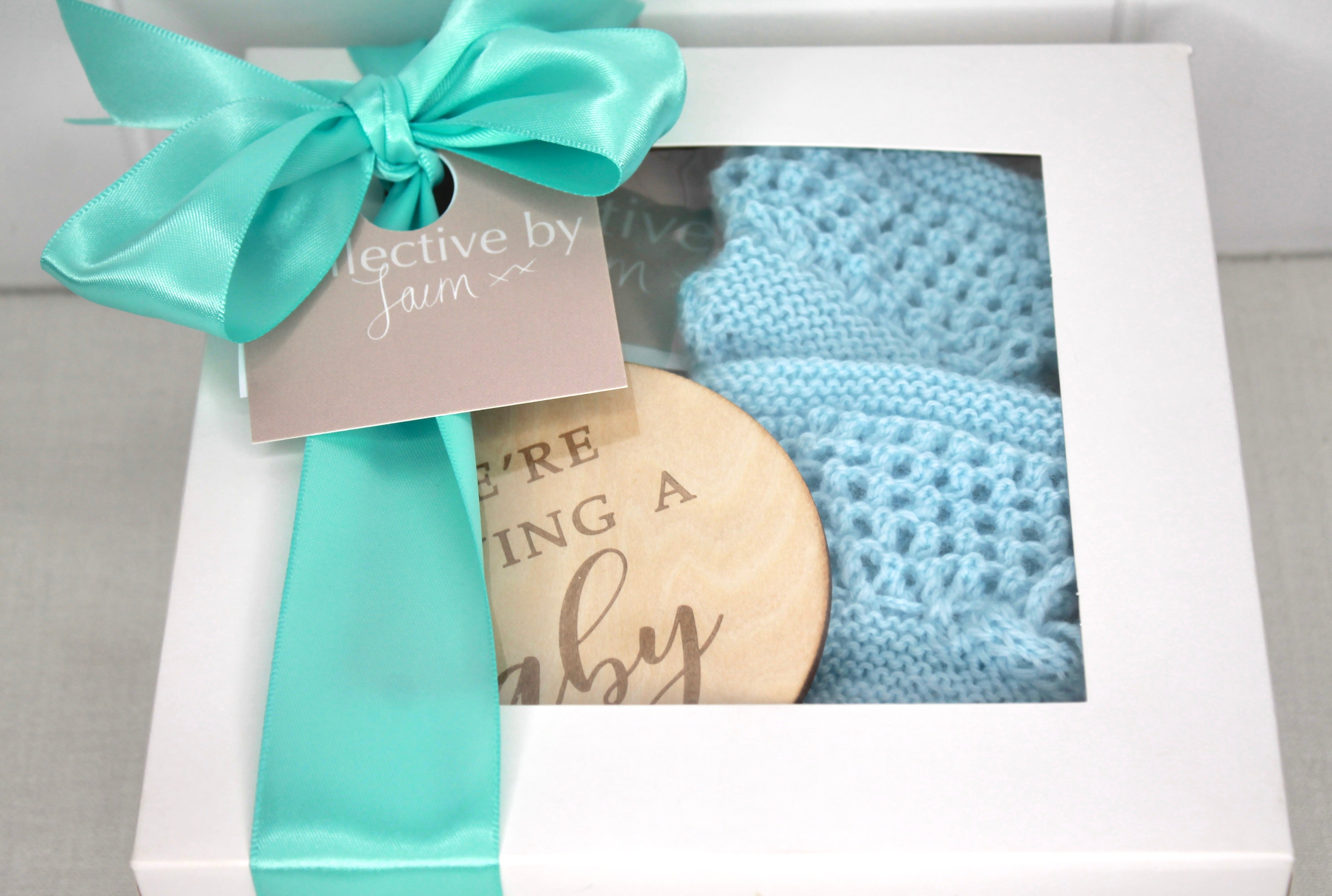 Blue Baby Announcement Gift Set