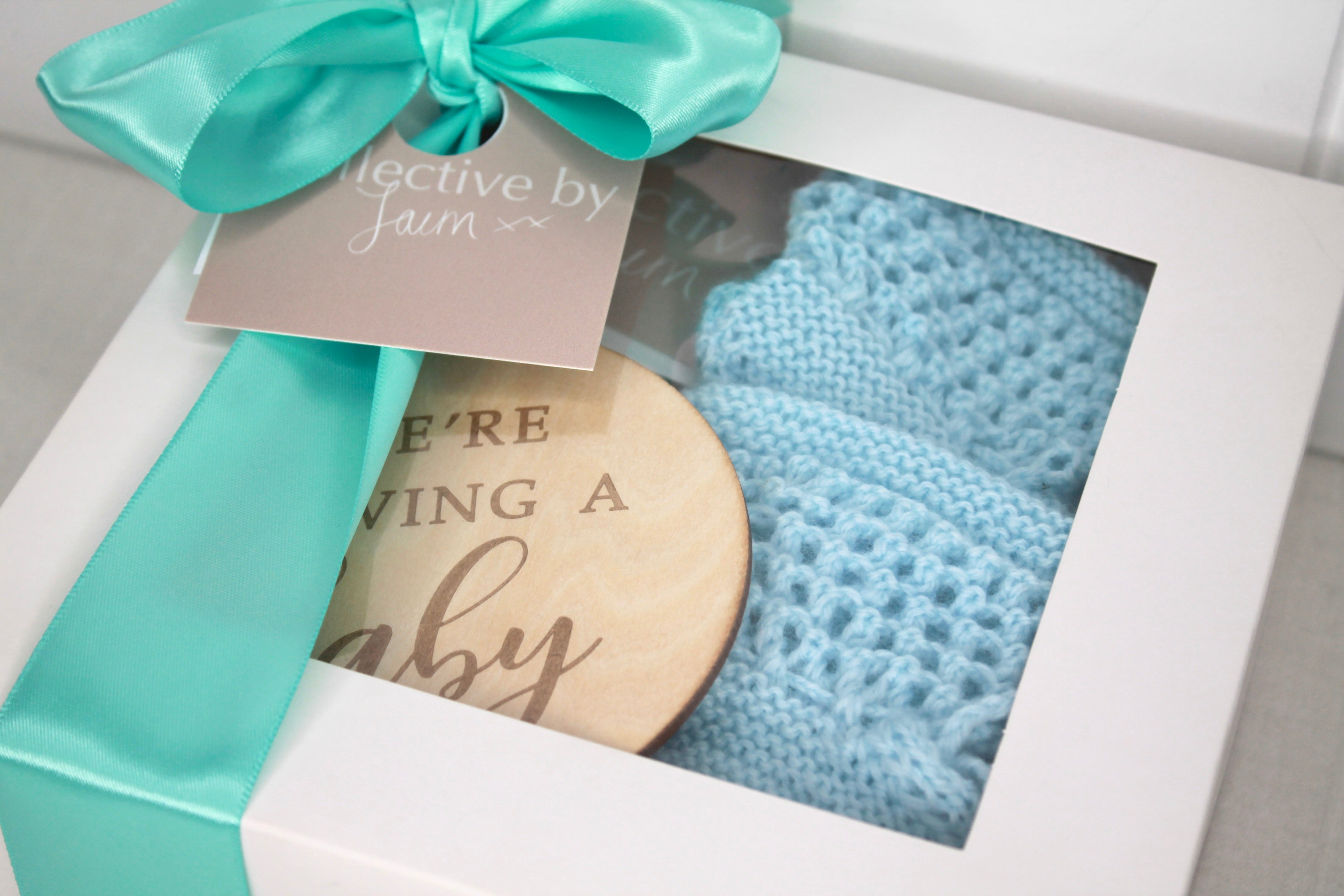 Blue Baby Announcement Gift Set