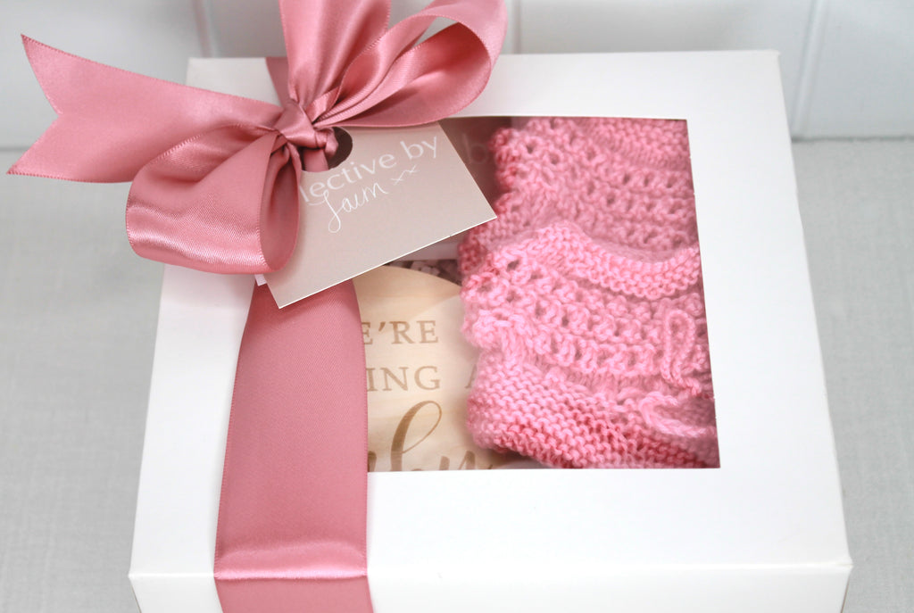 Pink Baby Announcement Gift Box