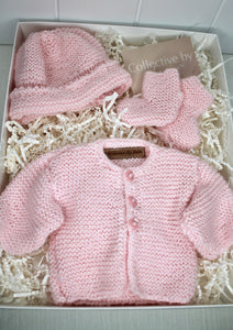 Sadie Pink 00000 Handknitted Set