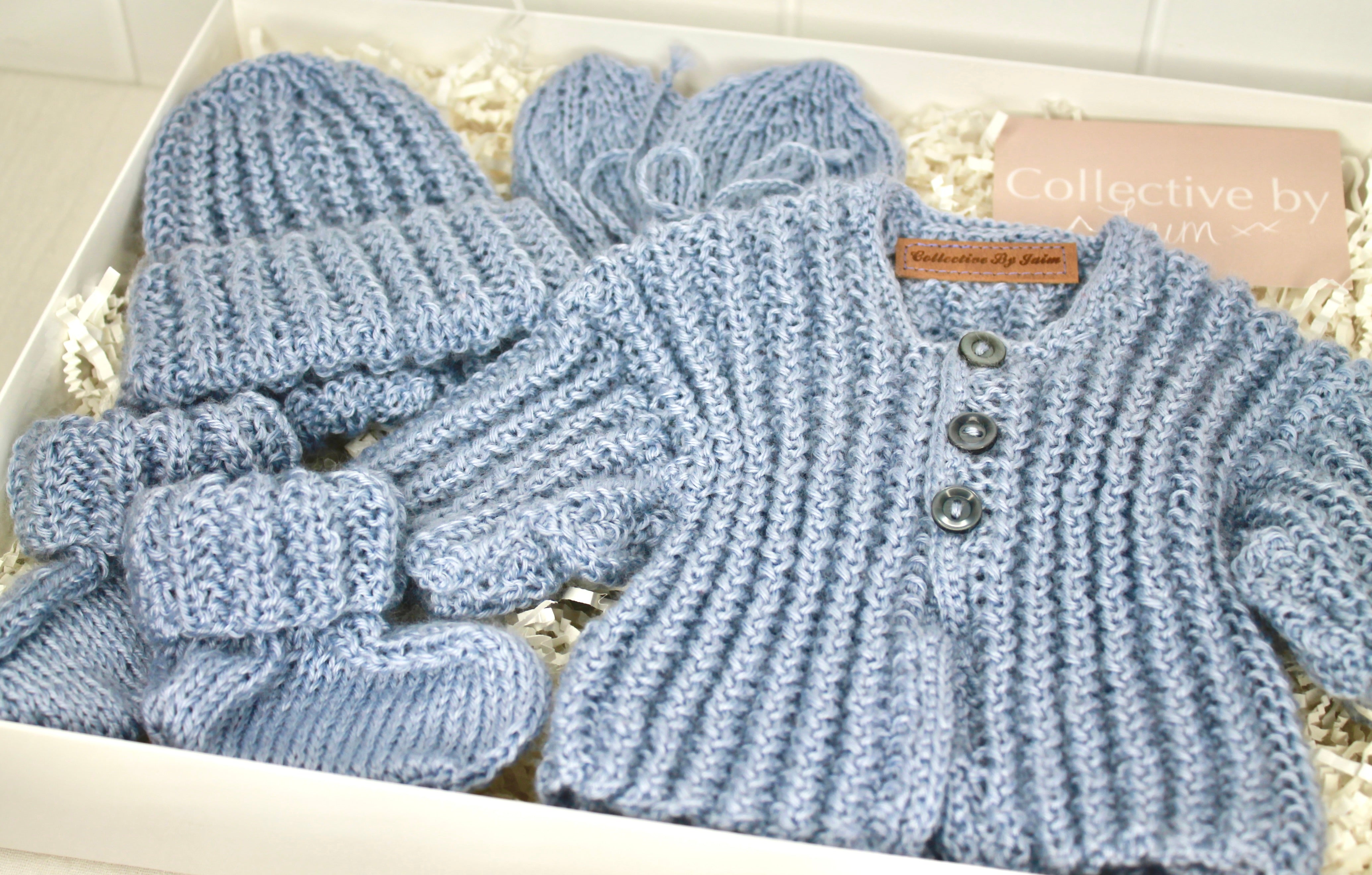 Harlie Blue 0000 Handknitted Set