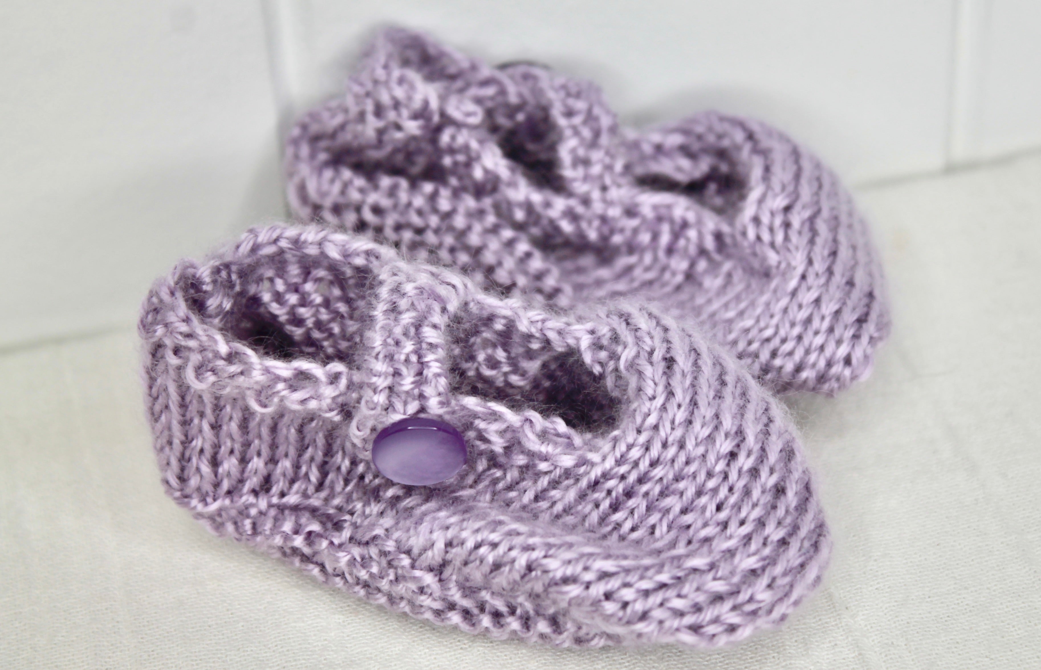 Penelope Lavender 0-3 Month Handknitted Set