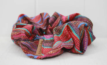 Small Indigenous Rayon Scrunchie