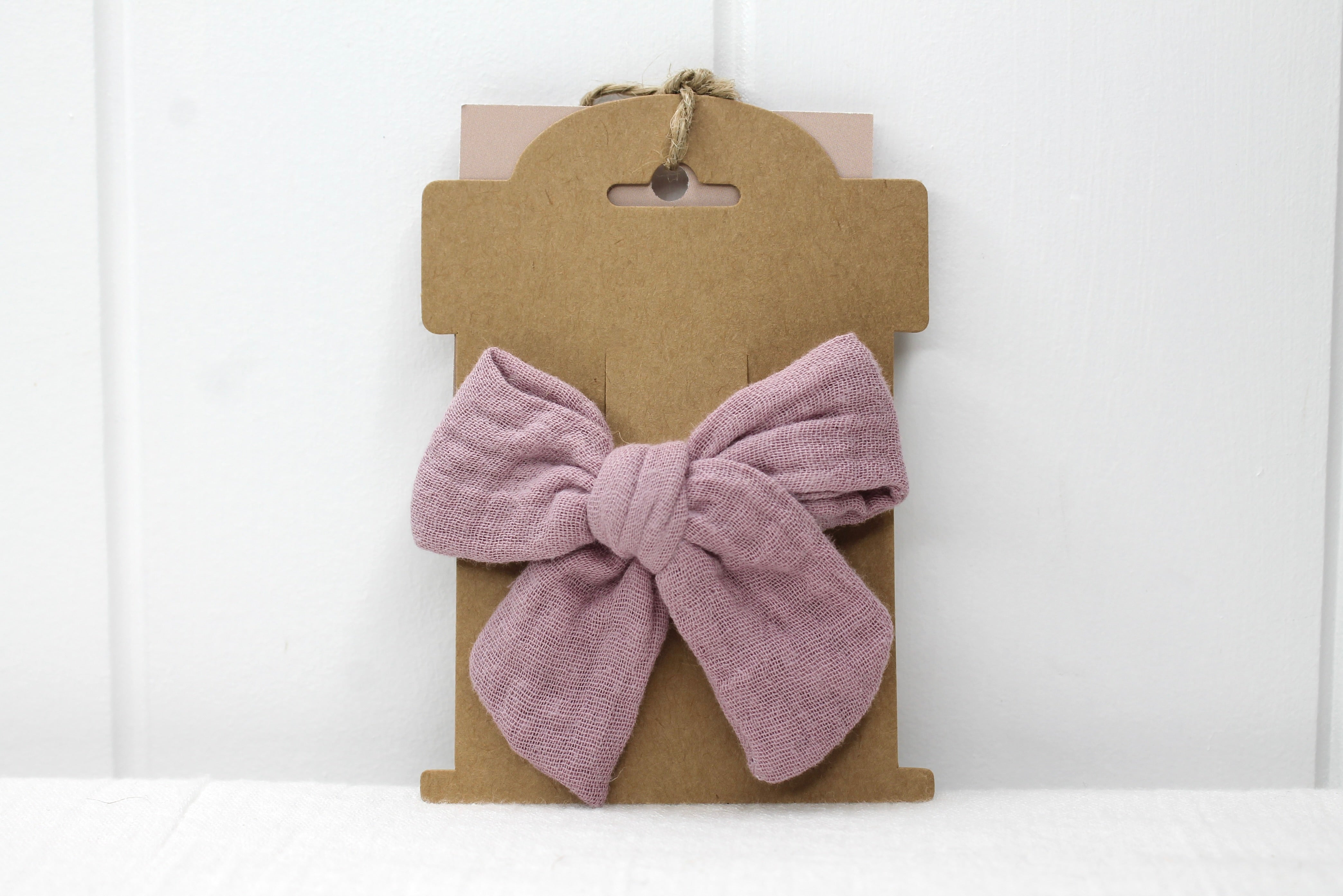 Violet Double Cloth Bow Clip
