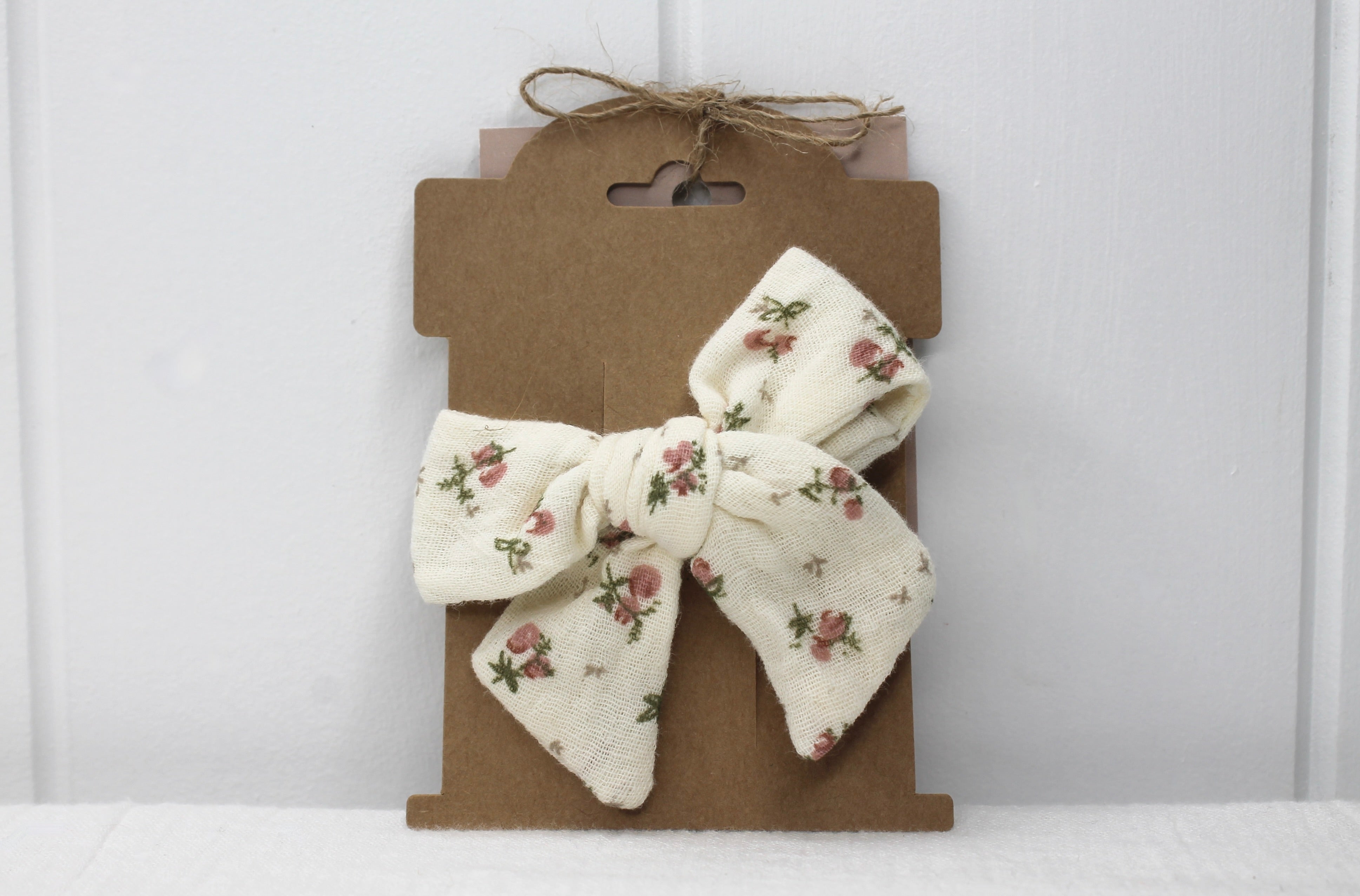 Rose Double Cloth Bow Clip
