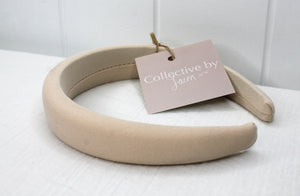 Beige Puff Headband