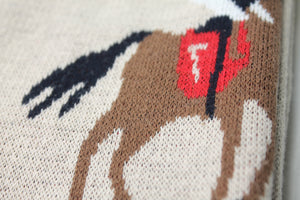 Horse Knitted Cotton Blanket