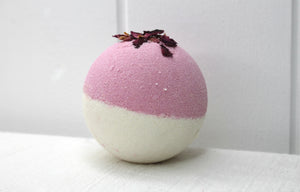 Rose Geranium Goat Milk Handmade Bath Bomb