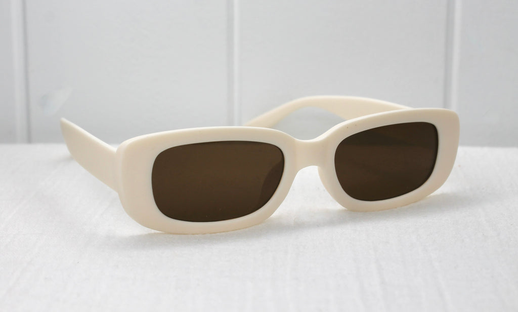 Cream Rectangle Kids Sunglasses
