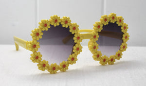 Yellow Flower Kids Glasses