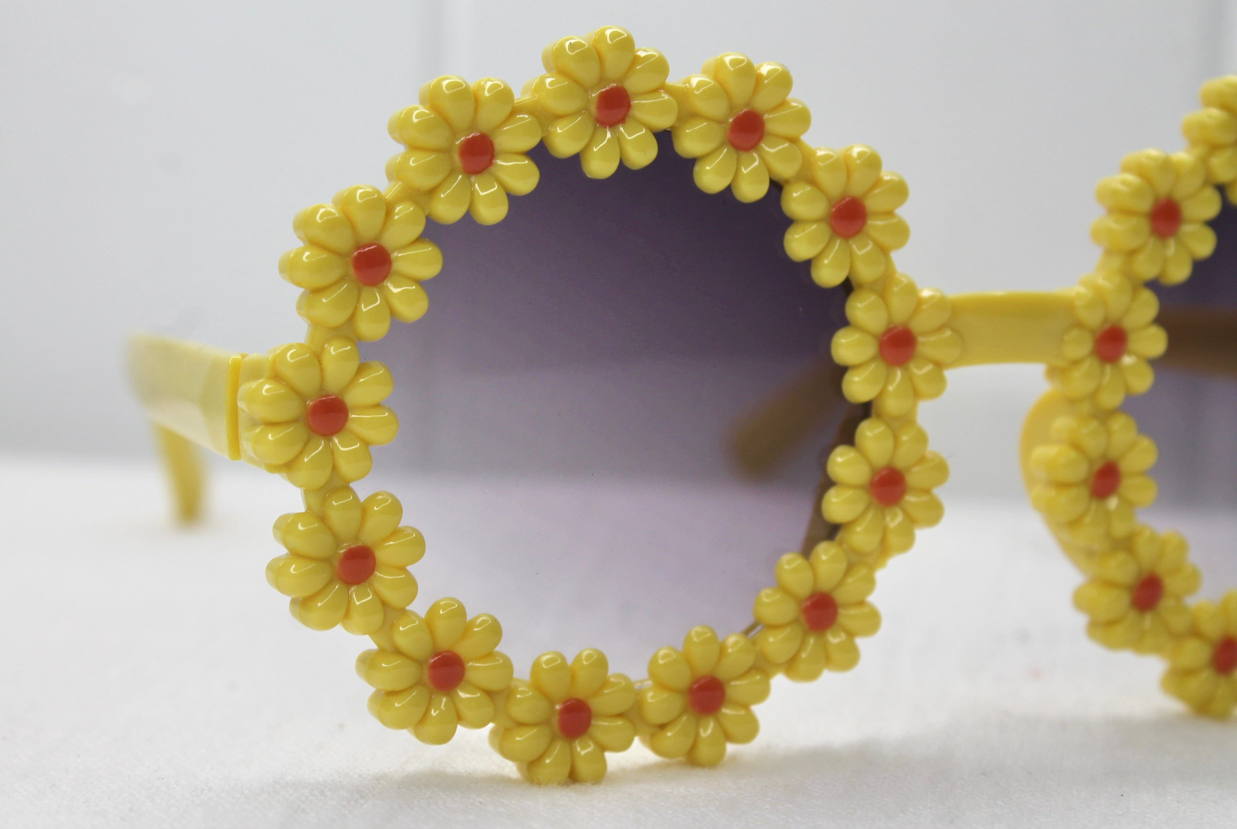 Yellow Flower Kids Sunglasses