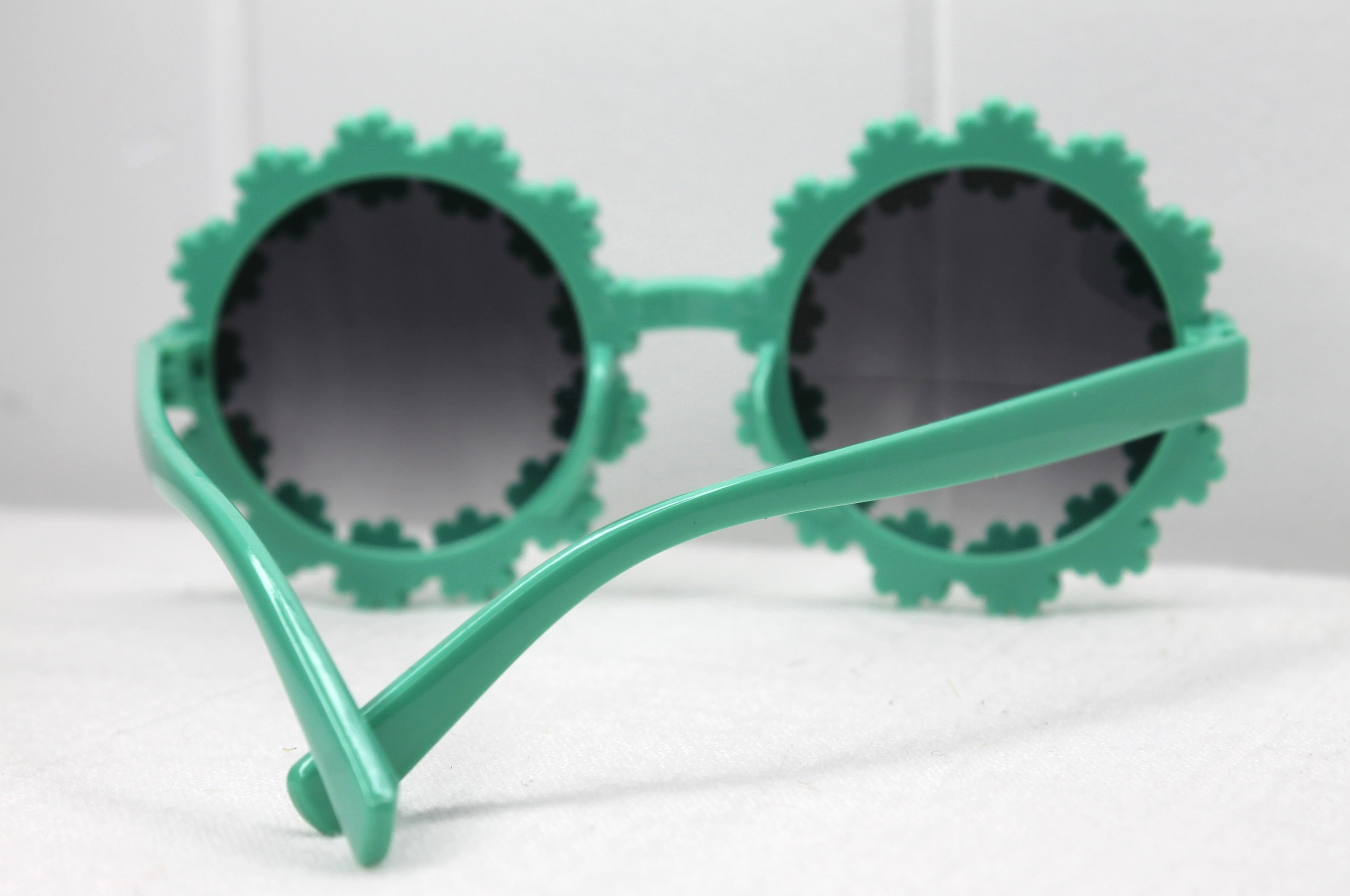 Green Flower Kids Sunglasses