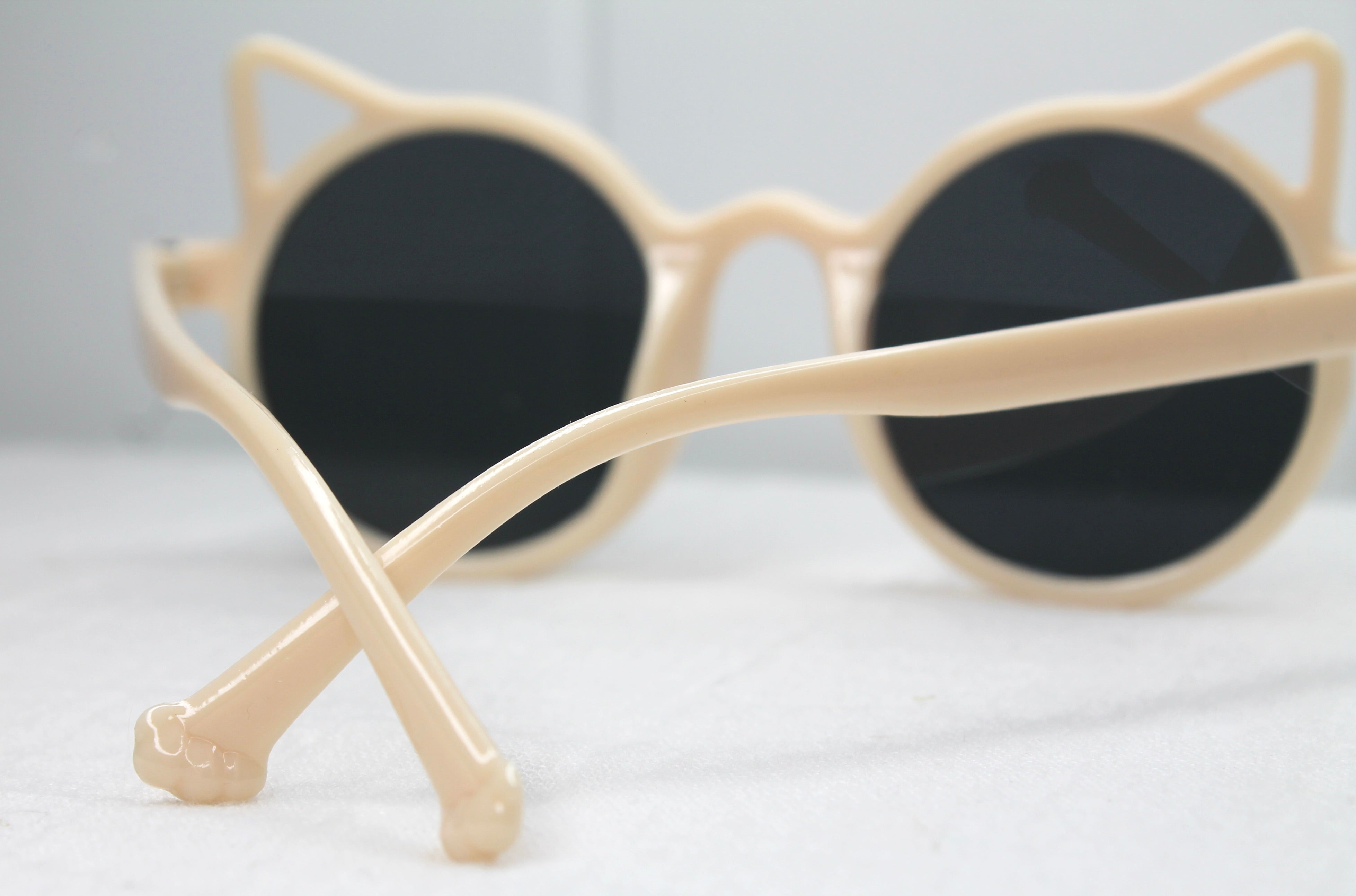 Cream Cat Kids Sunglasses