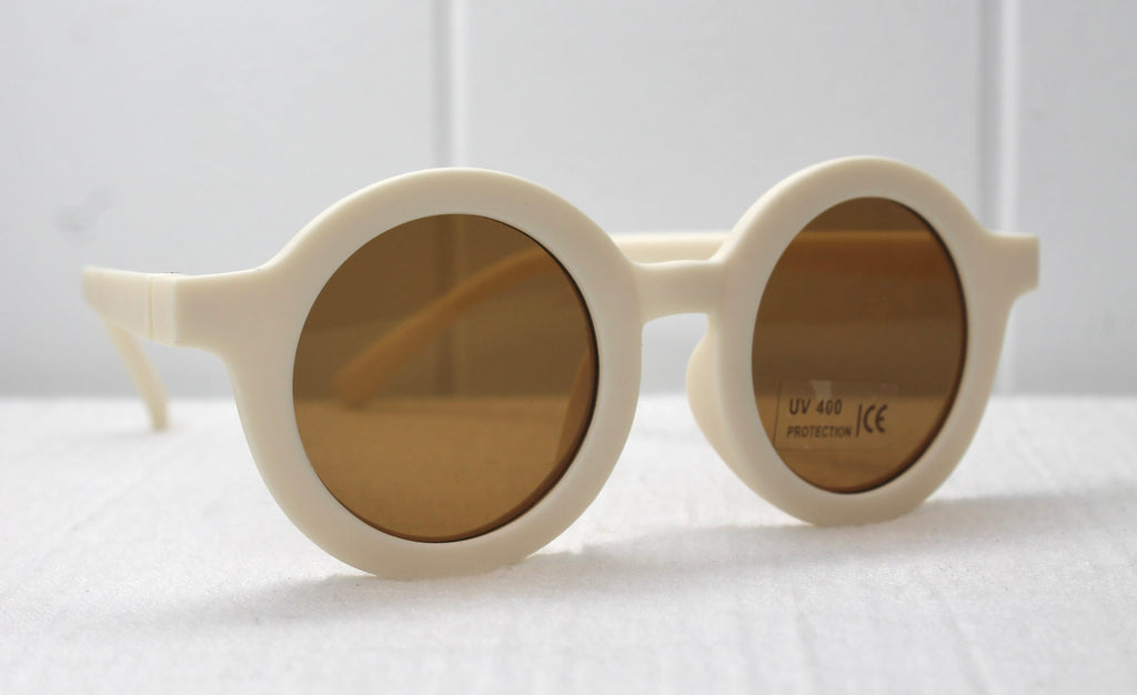 Cream Round Kids Sunglasses (needs photo)