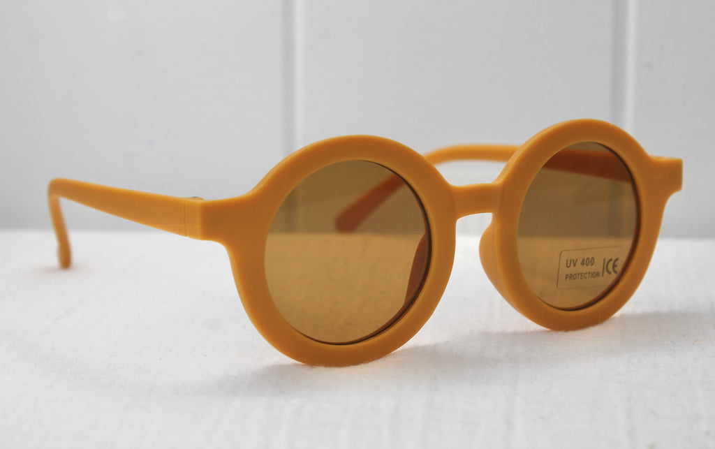 Mustard Round Kids Sunglasses