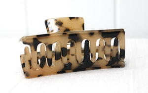 Leopard  Clover Claw Clip Small