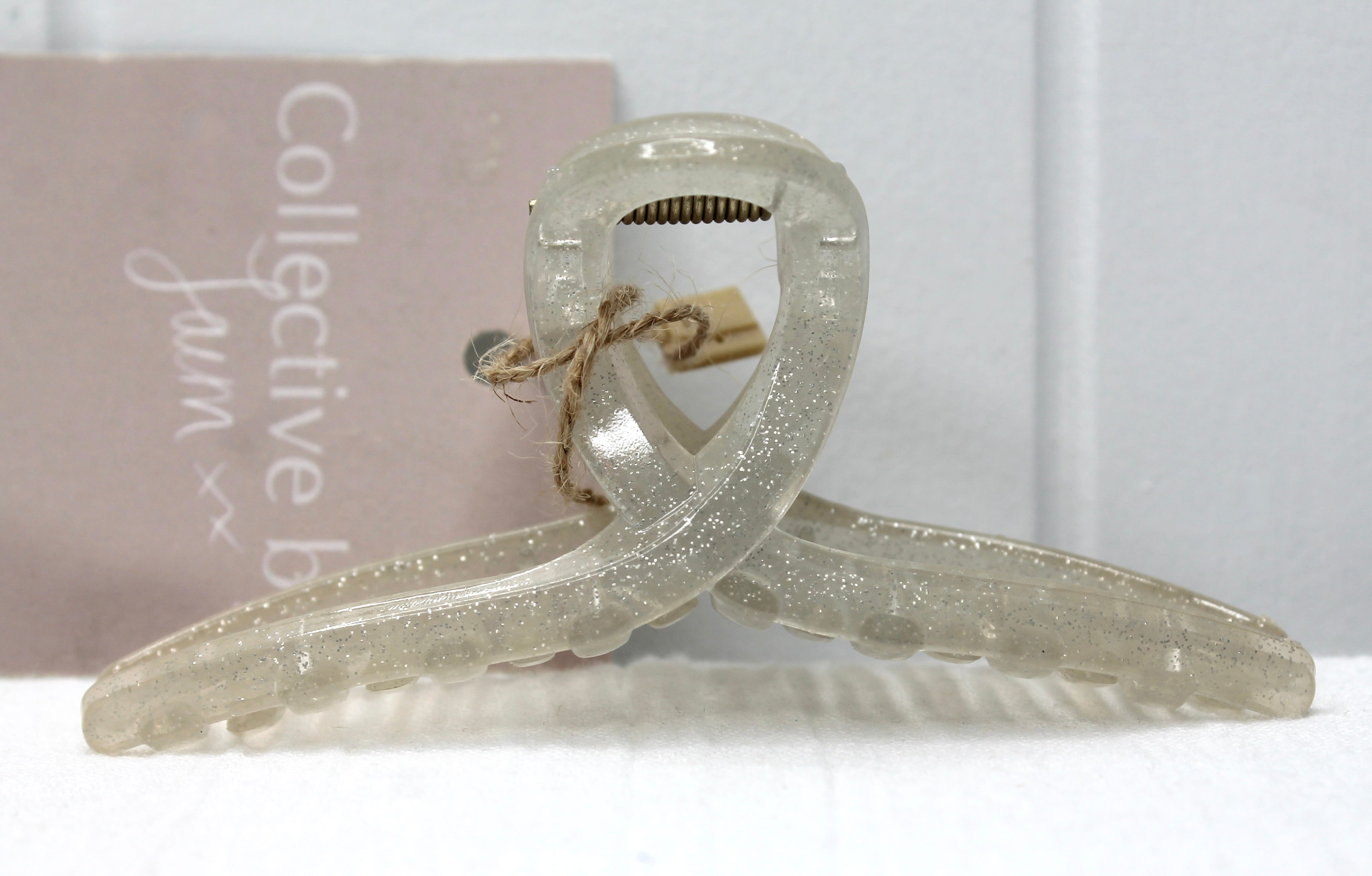 Clear Glitter Kara Claw Clip Large