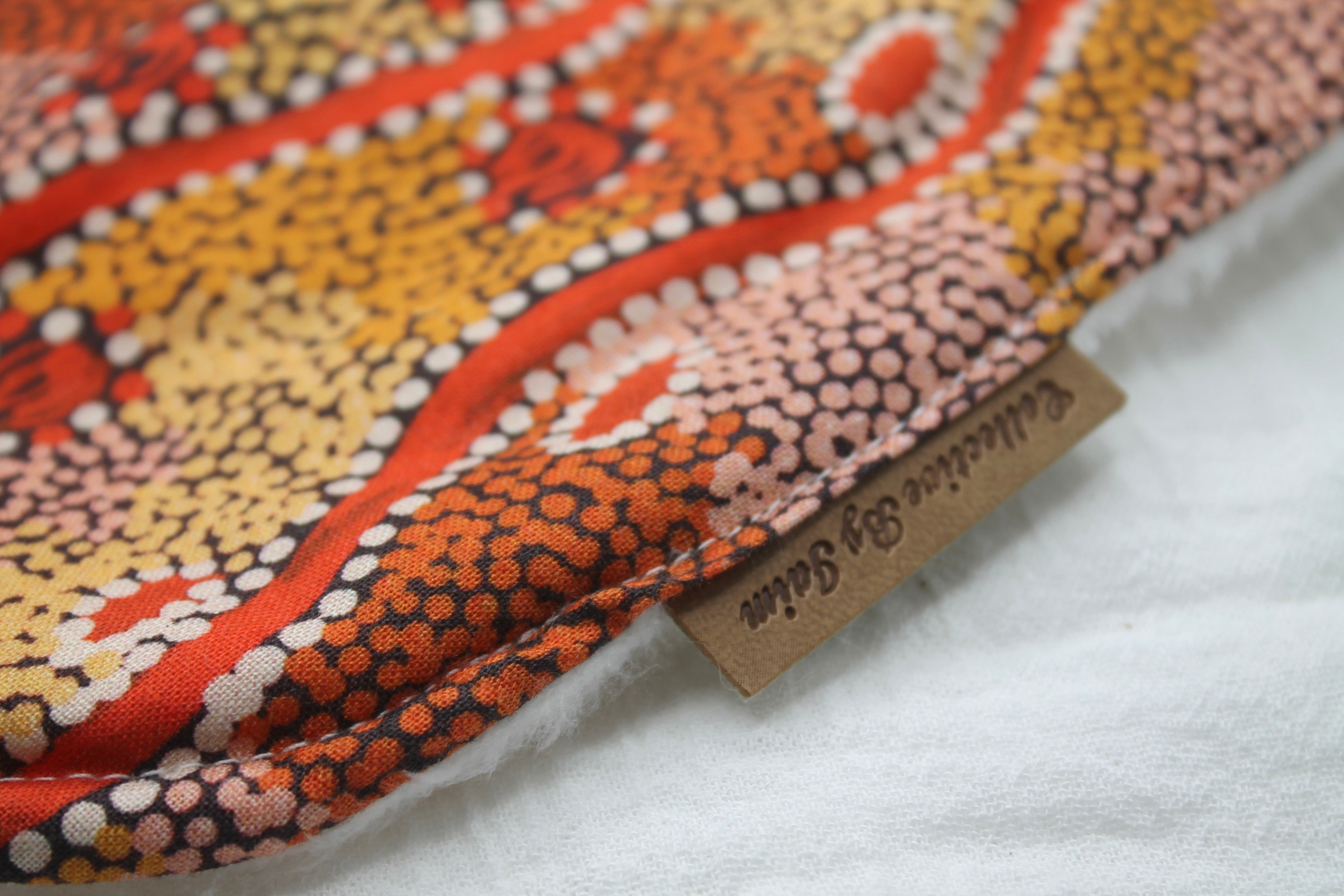 Indigenous Goanna Dreaming Bib with Fleece Backing