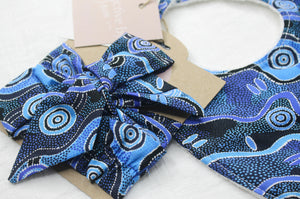 Indigenous Jijaka Bib & Headband Set with Cotton Backing