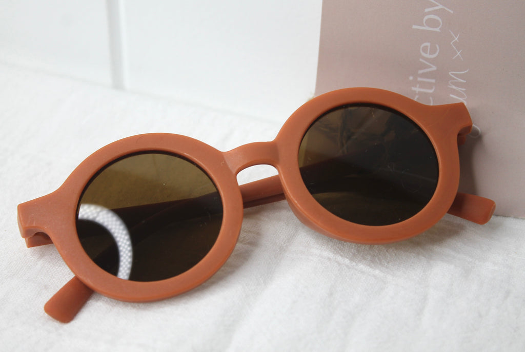 Rust Round Kids Glasses