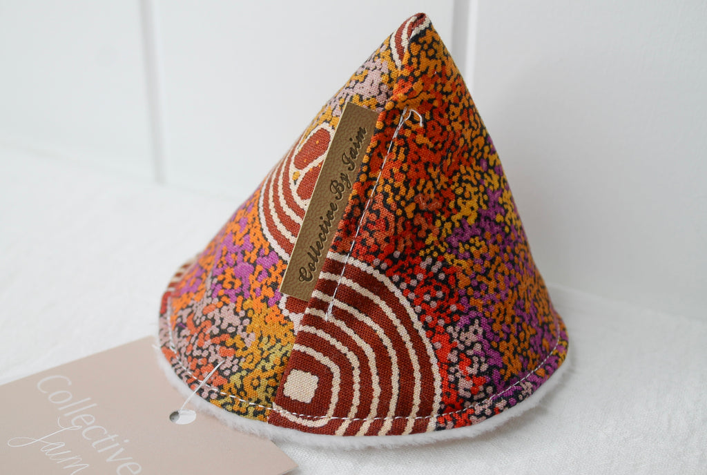 Indigenous Fire Country Dreaming Wee Teepee with Fleece Backing