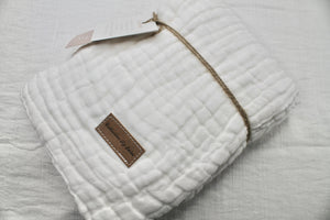 White Cotton Muslin Six Layer Blanket