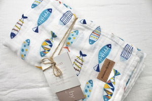 Fish Cotton Swaddle