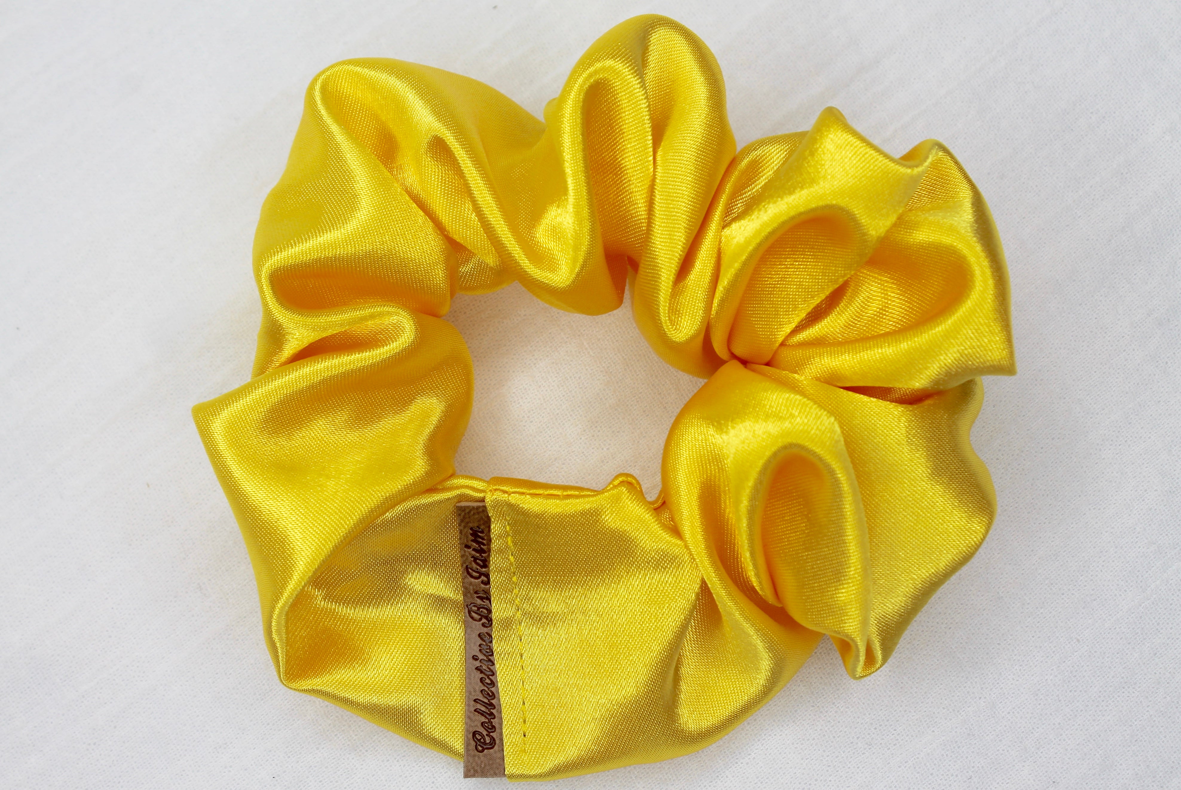 Small Gold Satin Scrunchie