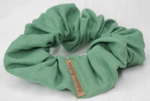 Mini Sage Linen Scrunchie