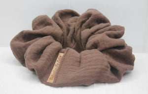 Large Chocolate Double Cloth Scrunchie