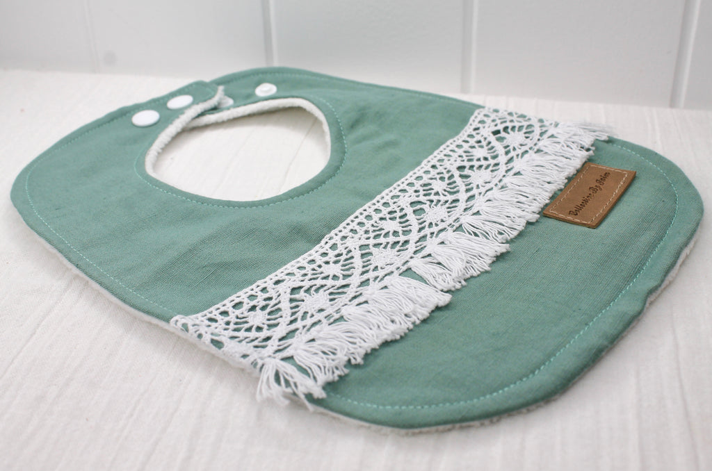 Ocean Linen Boho Lace Bib with Cotton Backing