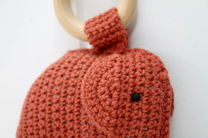 Rust Crochet Elephant Toy