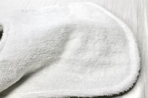 Khaki Linen Daisy Chain Lace Bib with Cotton Backing