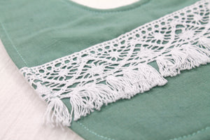 Ocean Linen Boho Lace Bib with Cotton Backing