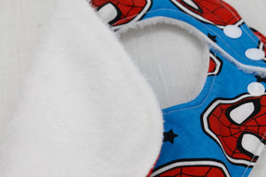 Spiderman Bib with Fleece Backing