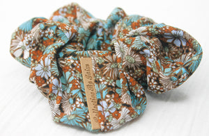 Medium Autumn Blues Scrunchie