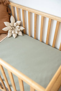 Sage Fitted Cot Sheet