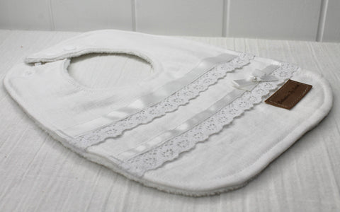 Lace Bibs Fleece Backing