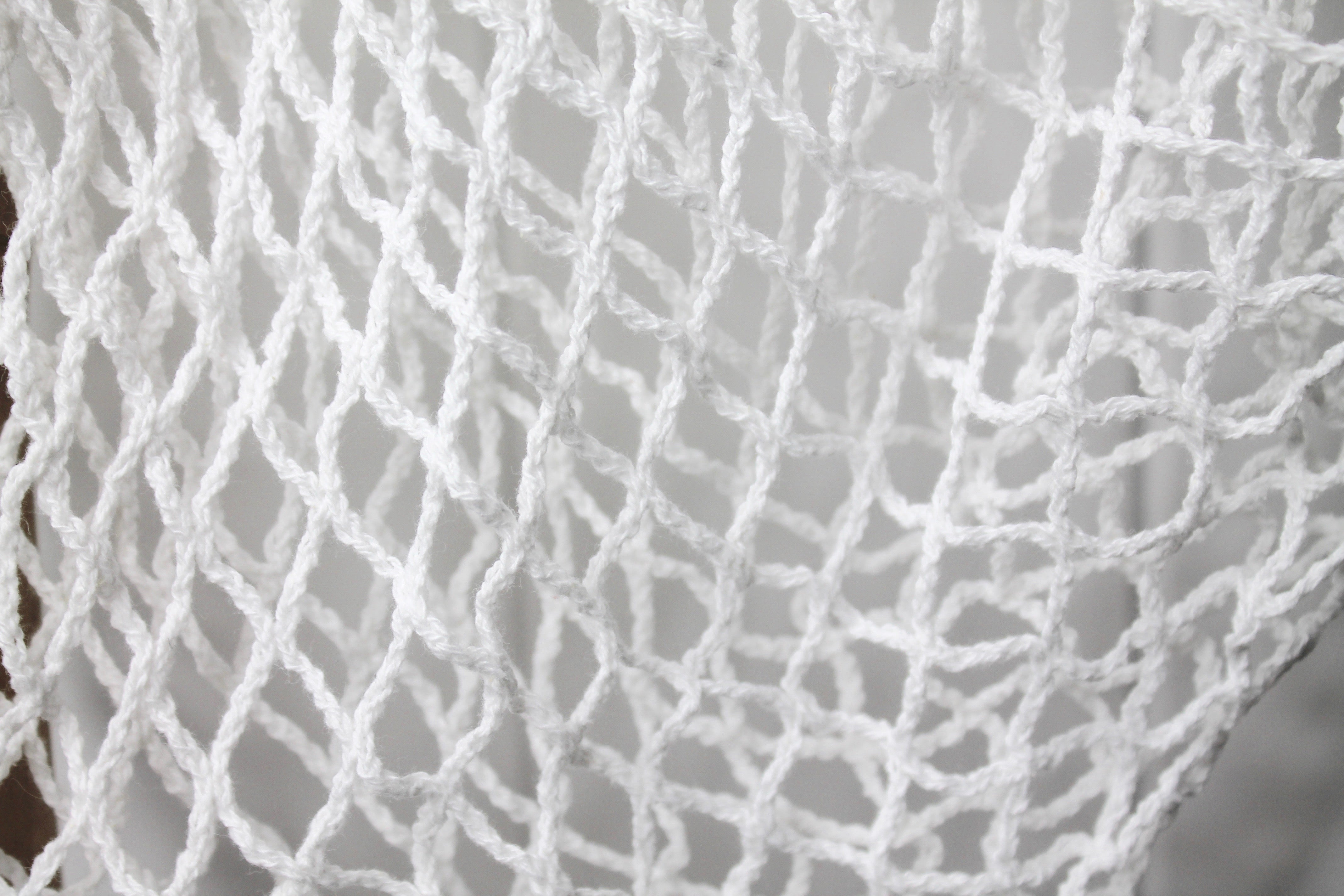 Cotton Net Stretch Bag - White