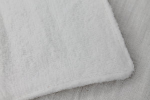 Square Cleanser Wipe - White Embroidered