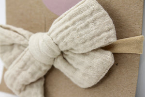 Beige Nylon Band Newborn / Baby Headband